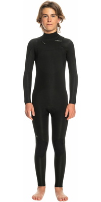 2026 Quiksilver Boys Everyday Sessions 4/3mm Chest Zip Wetsuit EQBW103106 - Black